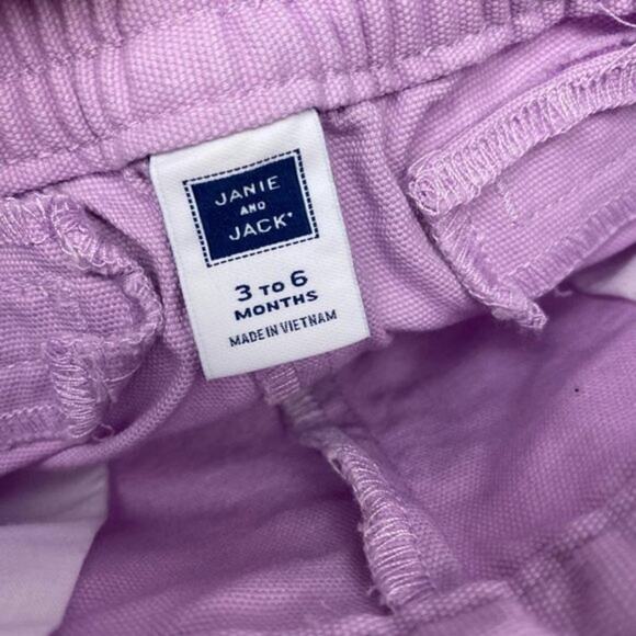 Janie and Jack Girls Purple Shorts 3-6 Months - Picture 3 of 4